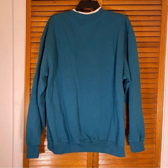 M&C Sportswear Blue Holiday Snowman Long Sleeve Pullover Sweater Sz XL - Picture 5 of 6